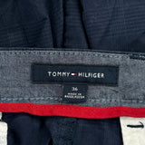 Tommy Hilfiger Checked Chino Shorts - 36W 10L Navy Cotton