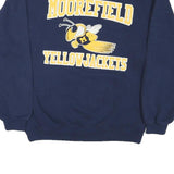 JERZEES Mens Navy Blue Moorefield Yellowjackets Crew Neck S Sweatshirt Retro