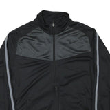 NIKE Mens Black & Grey Zip Jacket M Polyester Blend Sportswear Athletic Fit