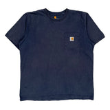 Rugged Workwear Carhartt Graphic T-Shirt - Large Blue Cotton