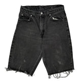 Levis Denim Shorts - 28W 10L Black Denim