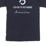 CHAMPION Mens Navy Blue University Of San Diego Graphic T-Shirt S Short Sleeve