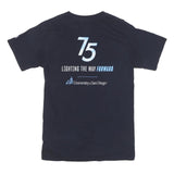 CHAMPION Mens Navy Blue University Of San Diego Graphic T-Shirt S Short Sleeve