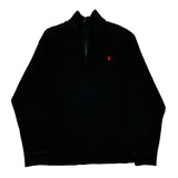 Polo By Ralph Lauren 1/4 Zip - XL Black Cotton