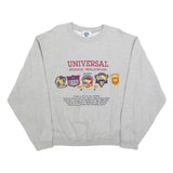 UNIVERSAL STUDIOS Womens Grey Sweatshirt XL Crew Neck Cotton Blend Pullover Logo