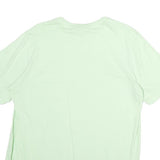 ADIDAS Mens Light Green Cotton T-Shirt L Short Sleeve Crew Neck Minimal Logo