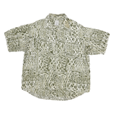 POUNDTREE AND YORKE Mens Green & Cream Cotton Blend Casual Shirt XL Tropical