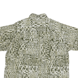 POUNDTREE AND YORKE Mens Green & Cream Cotton Blend Casual Shirt XL Tropical