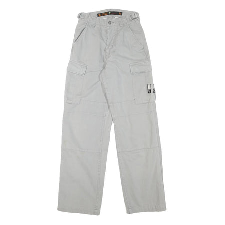 TEDDYS Boys Cotton Blend Grey Relaxed Straight Trousers W23 L30 Cargo Pocket