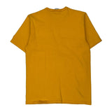 Champion Spellout T-Shirt - Large Yellow Cotton