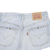 LEVI'S Womens Denim Blue Casual Shorts XXS W25 Embellished Detail