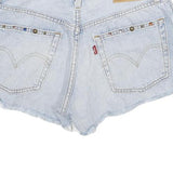 LEVI'S Womens Denim Blue Casual Shorts XXS W25 Embellished Detail