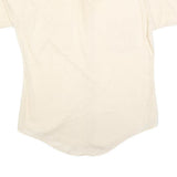 VAN HEUSEN Mens Cream Cotton Blend Short Sleeve Shirt M Classic Button Down