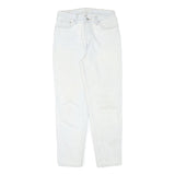 LEVI'S Womens White Relaxed Jeans Denim W29 L29 Zip Cotton Blend Casual Classic
