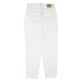 LEVI'S Womens White Relaxed Jeans Denim W29 L29 Zip Cotton Blend Casual Classic