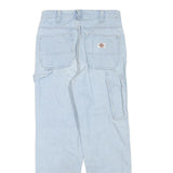 DICKIES Womens Regular Light Blue Denim Jeans W28 L28 Workwear Style Zip Closure