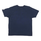 ADIDAS Mens Navy Blue Graphic T-Shirt XL Short Sleeve Crew Neck Cotton Blend
