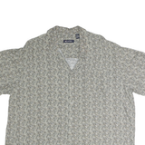 PURITAN Womens Beige Pattern Cotton Shirt XL Short Sleeve Casual Relaxed Fit