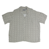 PURITAN Womens Beige Pattern Cotton Shirt XL Short Sleeve Casual Relaxed Fit