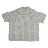 PURITAN Womens Beige Pattern Cotton Shirt XL Short Sleeve Casual Relaxed Fit