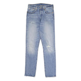 LEVI'S 501S Womens Jeans Blue Classic Straight Denim Medium W25 L30 Distressed