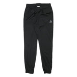 REEBOK Mens Joggers Black M W28 L29 Polyester Blend Slim Tapered Reflective Logo