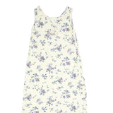 MOLLY MALLOY Womens Cream Floral Sleeveless Midi Dress Cotton Blend M Light