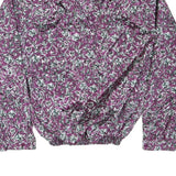 DA-RUE OF CALIFORNIA Womens Purple Printed Blouse Long Sleeve Collared L Floral