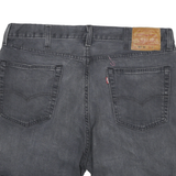 LEVI'S Mens Denim Black Cut-Off Shorts XL W33 Casual Raw Hem