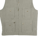 MODE MILLE Mens Beige Utility Jacket L Polyester Blend Plain Multipocket Zip