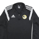 ADIDAS Mens Black & White Football Club 1/4 Zip Sweatshirt M Athletic Sportswear