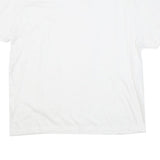 LEVI'S Mens White Crew Neck Plain T-Shirt XL Cotton Blend Short Sleeve