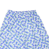 JOANNA Womens Blue Floral Pleated Midi Polyester Skirt 2XL Summer Casual