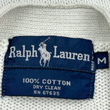 80S Ralph Lauren Cardigan - Medium White Cotton