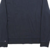 TOMMY HILFIGER Mens Navy Blue Crew Neck XS Cotton Blend Sweatshirt Casual