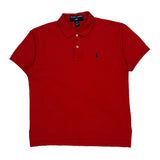 Ralph Lauren Polo Shirt - Medium Red Cotton