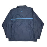 Vintage Nike Windbreaker - Large Navy Polyester