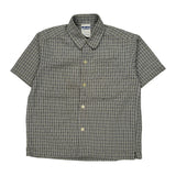 Age 6 Oshkosh Checked Short Sleeve Shirt - Small Grey Cotton