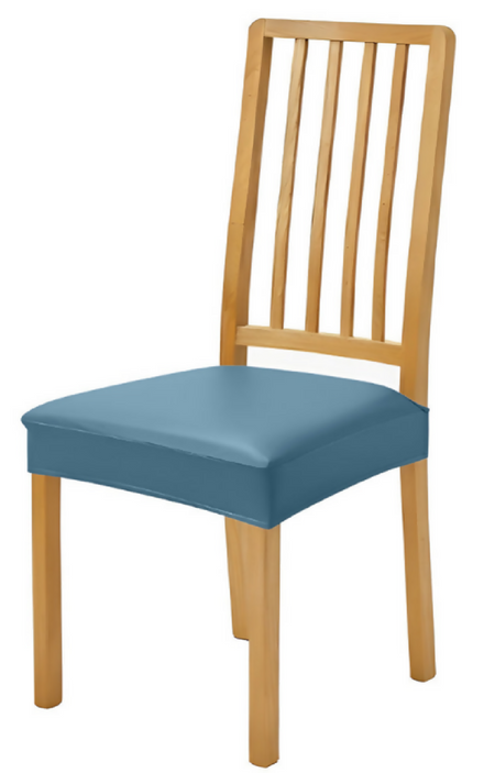 Anyseat Lake Blue PU Leather Chair Cover – Slipcover for Dining, Kitchen, Hotel, Banquet & Living Room Chairs