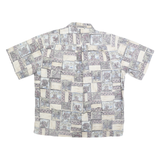 COOKE STREET Mens Cream Hawaiian Shirt XL Cotton Blend Relaxed Fit Short Sleeve