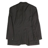 BURBERRY Mens Black Pinstripe Jacket L Cotton Classic Tailored Button Closure