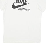 NIKE Mens White Classic Graphic T-Shirt S Short Sleeve Crew Neck Sportswear