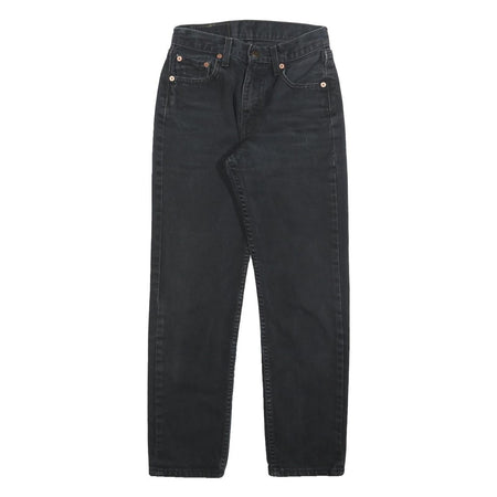 LEVI'S 534 02 Womens Jeans Black Regular Straight Denim Medium W23 L28 Zip