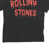 THE ROLLING STONES Womens Black Graphic T-Shirt XL Short Sleeve Crew Neck Band