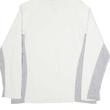 GEOX Womens White & Grey Hoodie L Cotton Blend Lightweight Casual Wear