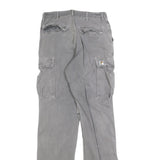 CARHARTT Mens Cotton Blend Relaxed Cargo Trousers Grey W30 L34 Workwear Casual