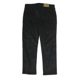 JUST CAVALLI Mens Black Cotton Regular Fit Straight Leg Trousers W34 L28 Stylish