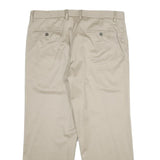 DOCKERS Mens Cotton Beige Regular Straight Trousers W36 L29 Classic Comfortable