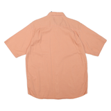 WRANGLER Mens Peach Plain Shirt M Short Sleeve Button Cotton Blend Casual