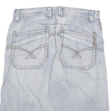 SMOG Mens Shorts Blue Casual L W34 Cotton Blend Classic Fit Denim Style